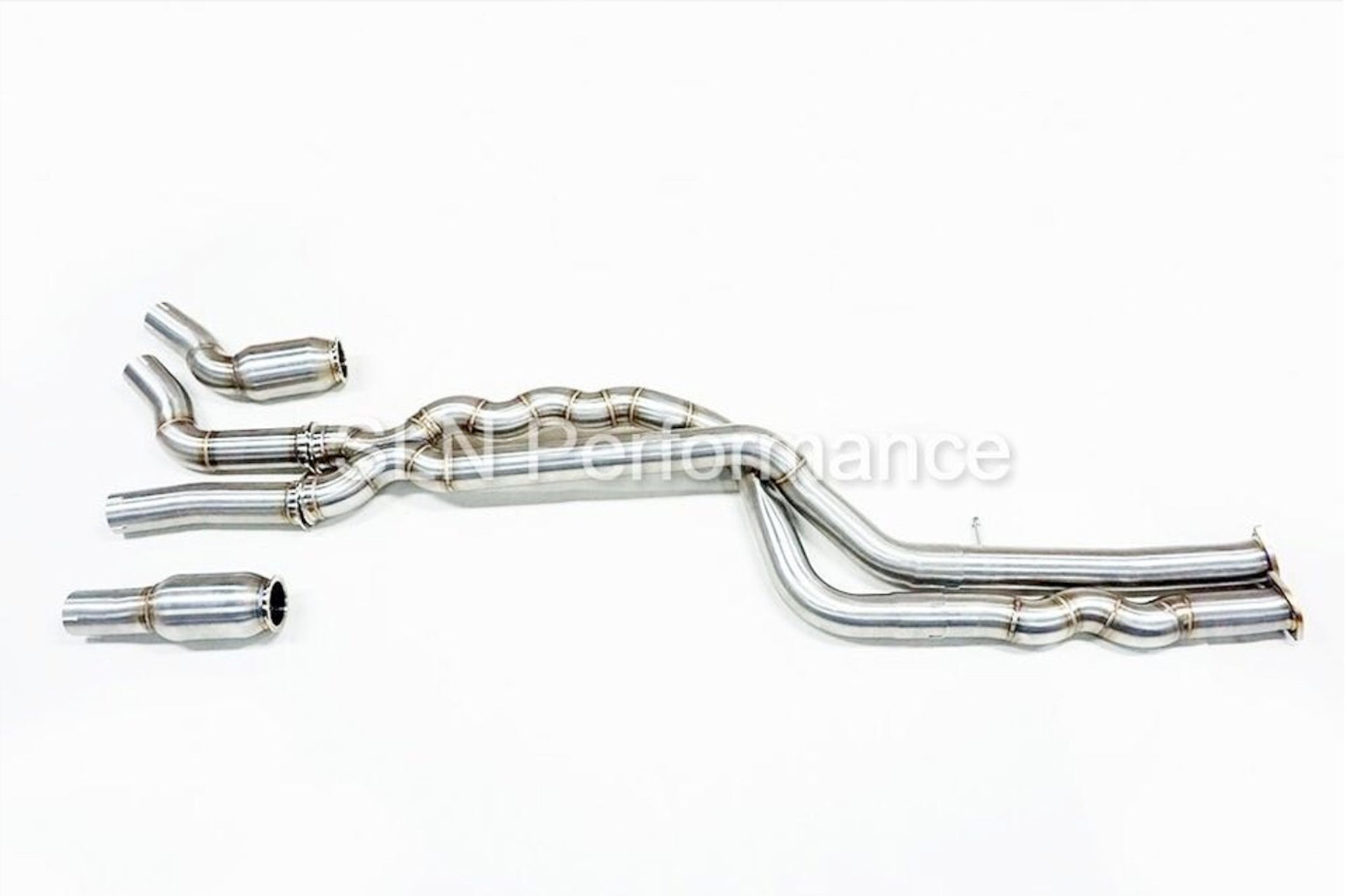 SLN S55 Equal Length Mid Pipe with Under - Brace - BMW F87 M2 Competition - Evolve Automotive